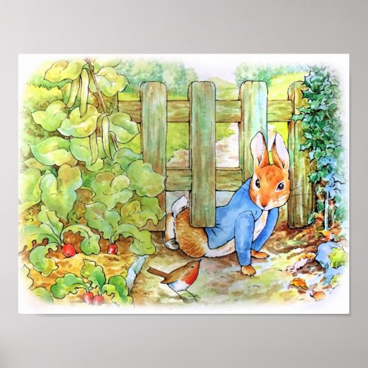 Poster Peter the Rabbit Sneaking into Mc Gregor's Vegie (Devant)
