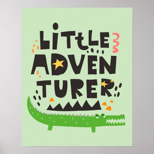 Poster Petit Alligator Aventurier (Devant)