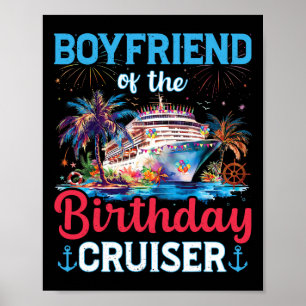 Poster Petit ami de la croisière d'anniversaire drôle de 