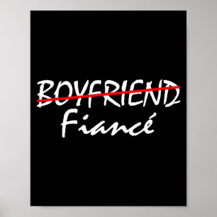 Poster Petit ami Fiancé Couples fiancés Matching Engageme