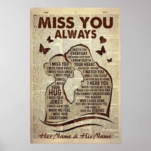 Poster Petit Amis/Mari Au Ciel Vous Manquez Toujours (Devant)