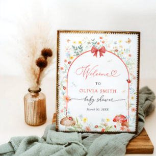 Poster Petit Amour Bug Baby shower Bienvenue