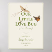 Poster Petit Amour Bug Baby shower Bienvenue (Devant)