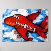 Poster Petit avion rouge (Devant)