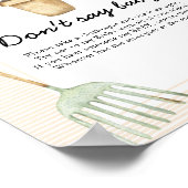 Poster Petit Baby shower à germe - Ne dis pas bébé (Coin)