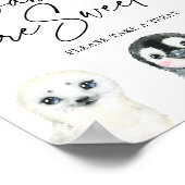 Poster Petit Baby shower arctique Les bébés sont un signe (Coin)