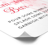 Poster Petit Baby shower Chérie Rose Bow Maman-osa Bar (Coin)