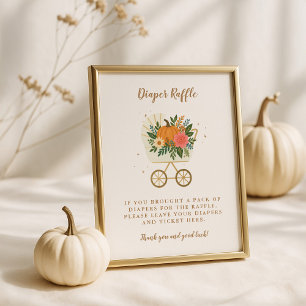 Poster Petit Baby shower Citrouille 8x10 Dépouilleur enro