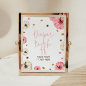 Poster Petit Baby shower Citrouille Chute Rose Petit Barr