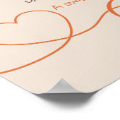 Poster Petit Baby shower Citrouille - Élégance d'automne (Coin)