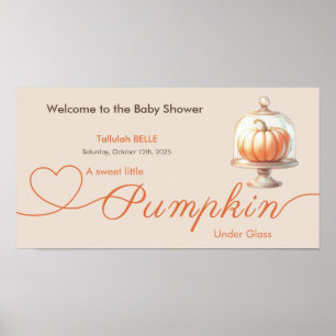 Poster Petit Baby shower Citrouille - Élégance d'automne