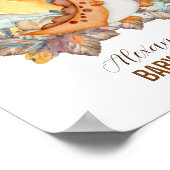 Poster Petit baby shower citrouille et dinosaure accueil (Coin)