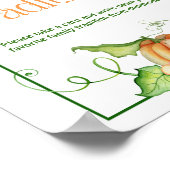 Poster Petit Baby shower Citrouille Famille Traditions Je (Coin)