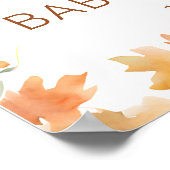 Poster Petit Baby shower Citrouille Floral & Accueil Plai (Coin)