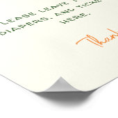 Poster Petit Baby shower Citrus Cutie Barreau (Coin)