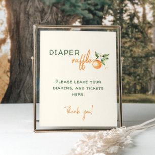 Poster Petit Baby shower Citrus Cutie Barreau