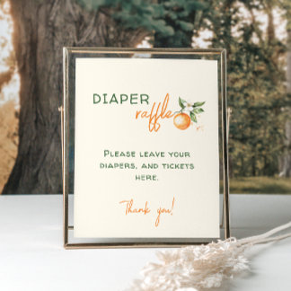 Poster Petit Baby shower Citrus Cutie Barreau