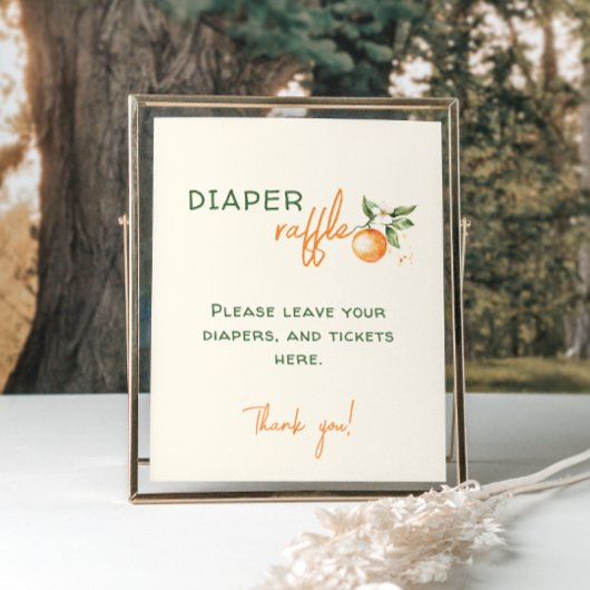 Poster Petit Baby shower Citrus Cutie Barreau