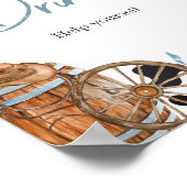 Poster Petit Baby shower Cowboy Boissons (Coin)