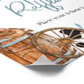 Poster Petit Baby shower Cowboy Déchets Raffle (Coin)