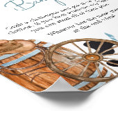 Poster Petit Baby shower Cowboy ne dit pas bébé (Coin)