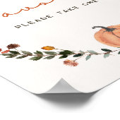 Poster Petit Baby shower d'automne Citrouille Faveurs (Coin)