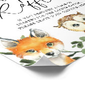 Poster Petit Baby shower de bois Déchets Signe de trèfle (Coin)