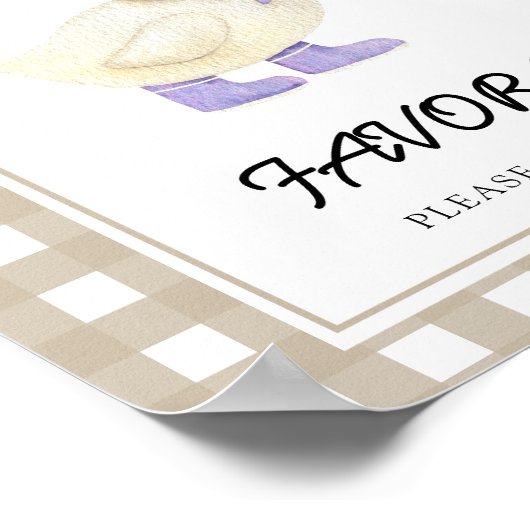 Poster Petit Baby shower de canard Faveurs (Coin)