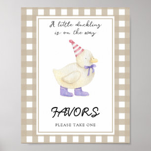 Poster Petit Baby shower de canard Faveurs