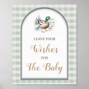 Poster Petit Baby shower De Canard Laissez Vos Voeux