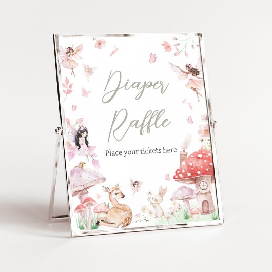 Poster Petit Baby shower de fée Whimsical Raffle de couch
