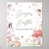 Poster Petit Baby shower de fée Whimsical Raffle de couch (Devant)