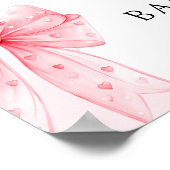 Poster Petit Baby shower de Valentines amoureuse Bienvenu (Coin)