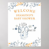 Poster Petit Baby shower d'Halloween Boo Bienvenue (Devant)