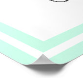 Poster Petit Baby shower éléphant de menthe d'arachide Bi (Coin)