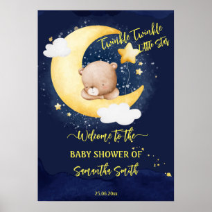 Poster Petit baby shower étoilé Twinkle
