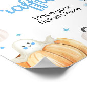 Poster Petit Baby shower Halloween Petit Boo Déchets Raff (Coin)