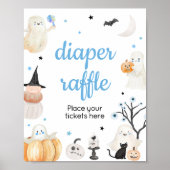 Poster Petit Baby shower Halloween Petit Boo Déchets Raff (Devant)