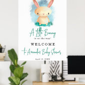 Poster Petit baby shower lapin (Bureau à domicile)