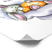 Poster Petit baby shower lapin en faveur (Coin)