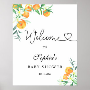 Poster Petit baby shower mignon