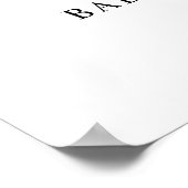 Poster Petit baby shower mignon signe de bienvenue (Coin)