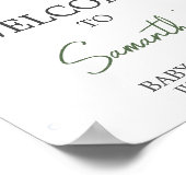 Poster Petit Baby shower pêcheur Bienvenue (Coin)