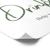 Poster Petit Baby shower pêcheur Boissons (Coin)