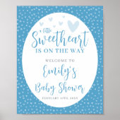 Poster Petit Baby shower petit amour Blue Valentine Boy (Devant)