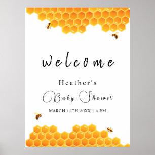 Poster Petit Baby shower pour garçon de Honey Bumblebee B