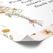 Poster Petit Baby shower rose Fleur sauvage Déchets Raffl (Coin)