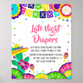 Poster Petit Baby shower Senorita Fiesta Déchets Raffle (Devant)