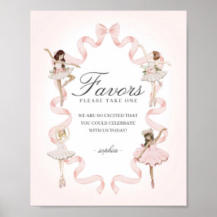 Poster Petit Ballerina Favore Symbole d'Anniversaire