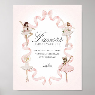 Poster Petit Ballerina Favore Symbole d'Anniversaire